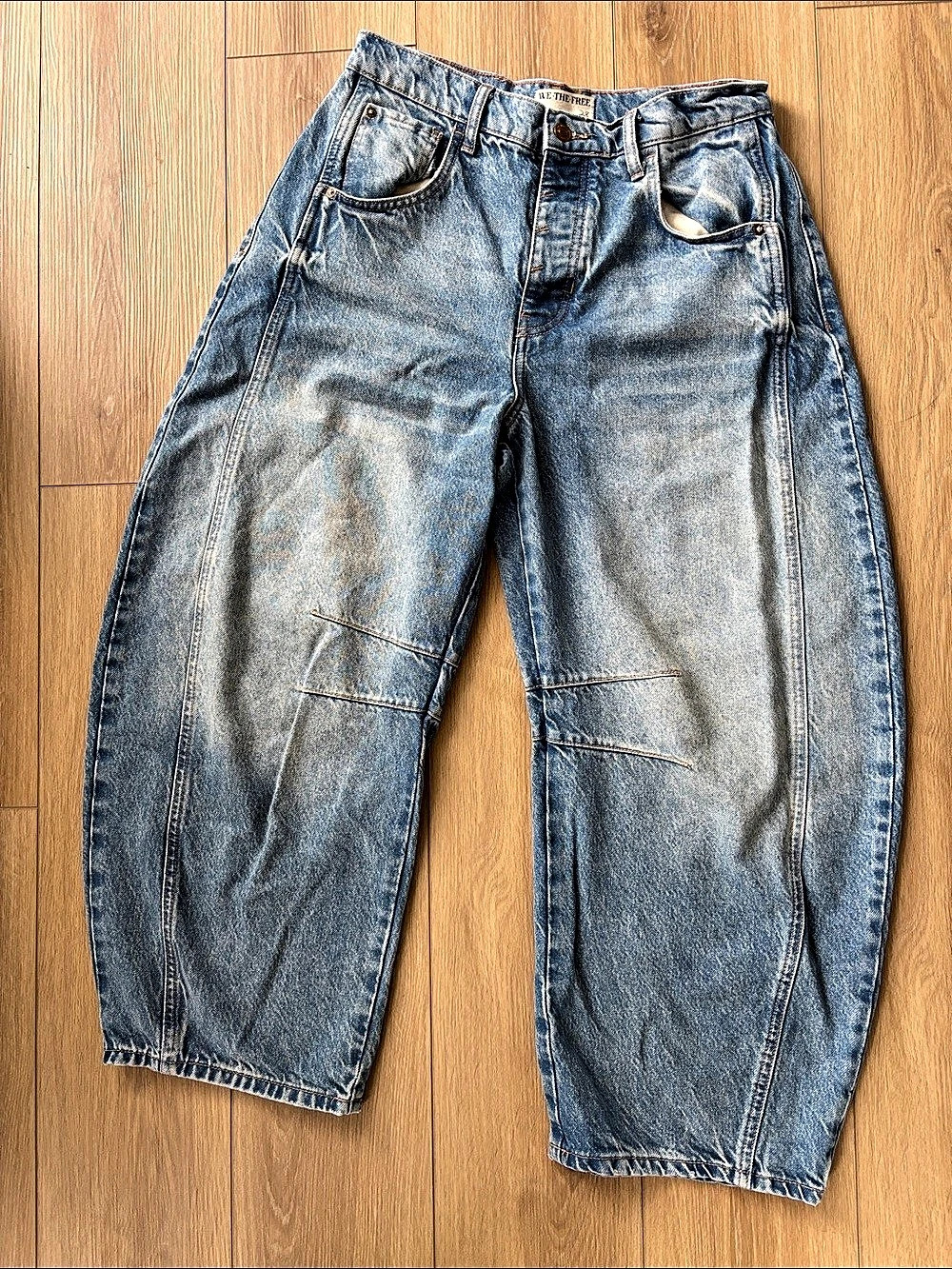 We The Free Women's Boyfriend Jeans Blue Waist 28